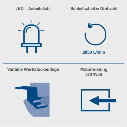 Doppelschleifer BG150 Scheppach 1386 357
