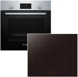 BOSCH Backofen-Set Herd-Set Bosch Backofen 3D-Heißluft PKM Induktionskochfeld autark 4262429949582
