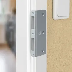 BASI Winkelschließblech Reparaturschließblech Packung für Zimmertüren DIN R/L abgerundet 4026434064216