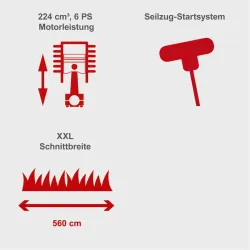 Benzin-Rasenmäher MS225-56 scheppach 25258 7788