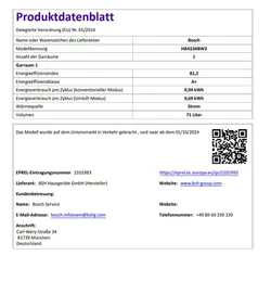 BOSCH Backofen-Set weiß HYDROLYSE Schnellaufheizung + 27444 8390