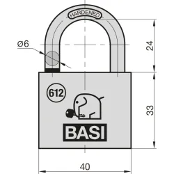 BASI Vorhängeschloss Vorhangschloss Spar-Set 2-tlg GL 12831 3242