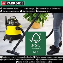 Parkside Staubsaugerbeutel Papierfilterbeutel 20 L 13219 3361