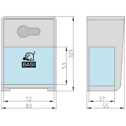 BASI Tresor Schlüsselsafe Edelstahl H13,3xB9,7xT8,0 12690 3196