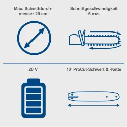 Akku-Kettensäge C-CS254-X Scheppach 24918 7690