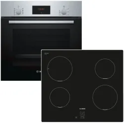BOSCH Induktions Herd-Set BOSCH Backofen Teleskopauszug 4262429940183