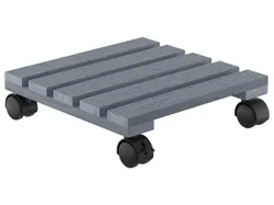 PARKSIDE® Pflanzenroller Holz grau mit 2 Feststellern 4052916613771