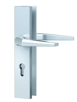 VMS-ES0 ZA Vollmaterial Langschild Schutzbeschlag Alu Silber 4026434105841