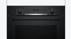 BOSCH Backofen-Set Induktionskochfeld Schwarz Hydrolyse Pizzafunktion Flexzonen 1-fach Teilauszug EcoClean Direct 33651 10128