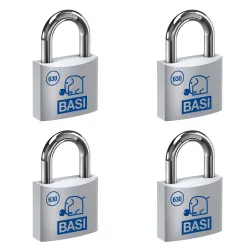 BASI Vorhängeschloss Vorhangschloss Spar-Set 4-tlg 4026434436624