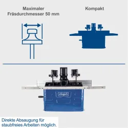 Fräsmaschine HF60 Scheppach Tischfräsmaschine 230V 3412 806