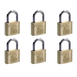 BASI Vorhängeschloss Vorhangschloss Spar-Set 6-tlg GL 4026434437324