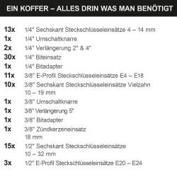 Werkzeugkoffer WZB250-BE Scheppach Black 17638 5488