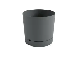 PARKSIDE® Bristol Pflanztopf mit Untersetzer Anthrazit 4052916530801