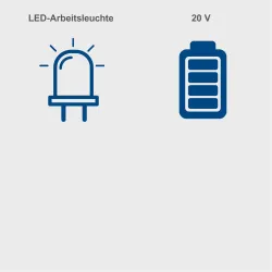 Akku-Luftpumpe C-AC20-X Scheppach LED-Leuchte 20513 6150
