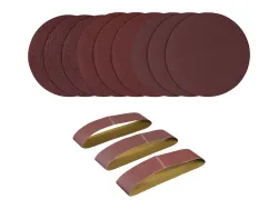 PARKSIDE® Schleifpapier passend zu Band- und Tellerschleifer, 12-teilig 4058143032736