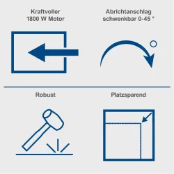 Abricht- und Dickenhobelmaschine HMS1250 Scheppach 24150 7443