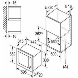 BOSCH Einbau-Mikrowelle Silber-Schwarz 37602 11497