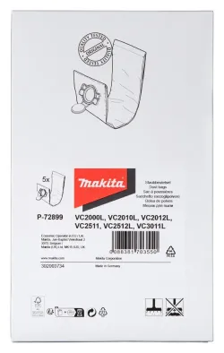 Makita Staubsaugerbeutel Filtersack P-72899 Klasse L 0088381703550