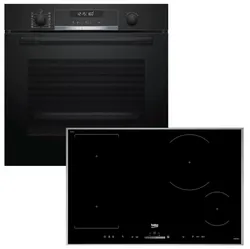 BOSCH Backofen-Set Pyrolyse + Beko Induktionskochfeld 4262429946307