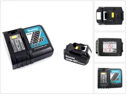 Makita DC 18 RC Ladegerät + Makita BL 1850 B Akku 4250559935445