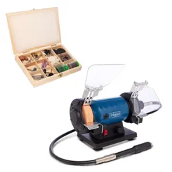 Doppelschleifer HG35 Scheppach flexible Welle 4046664139829