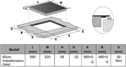 BOSCH Flex-Induktions-Herd-Set Backofen 3D-Heißluft + Wolkenstein Induktionskochfeld 27991 8525