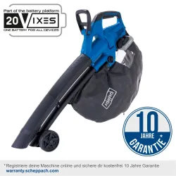 Akku-Laubsauger/-bläser BC-BLV720-X Scheppach Brushless 24960 7697