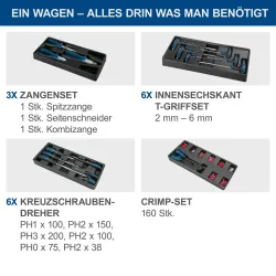 Werkstattwagen TW1000 Scheppach abschließbar Schwarz 1739 435