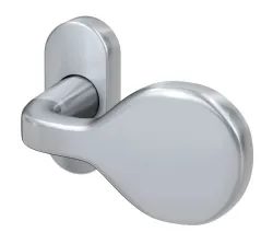 Schmalrahmen-Knopf SR 5000 auf Rosette Edelstahl oval drehbar 4026434065558