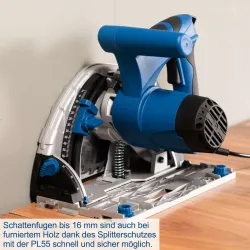 Tauchsäge PL55 SE Scheppach mit 2x 700mm Schiene & Zubehör 538 183