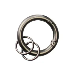 Snap Schlüsselring matt grau/schwarz 30 mm 4026434178852