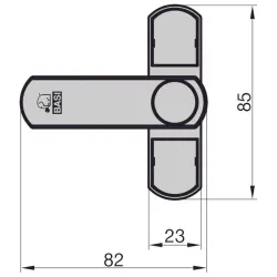 BASI Türriegel Basi 1100-0050 Fenstersicherung Weiß 13075 3319