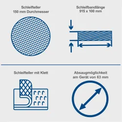 Band- und Tellerschleifer BTS800 scheppach 487 175