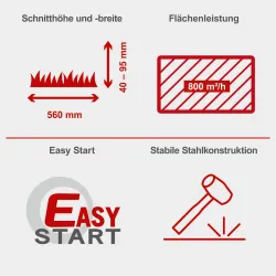 Wiesenmäher HMP161-56 Scheppach 18033 5575