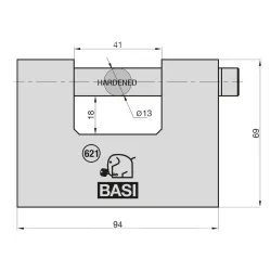 BASI Vorhängeschloss Vorhangschloss 25189 7760