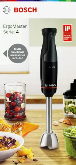 BOSCH Stabmixer Bosch MSM4W221 Serie4 ErgoMaster Piano black 35206 10594