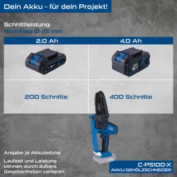 Akku Gehölzschneider C-PS100-X Scheppach 36535 11031
