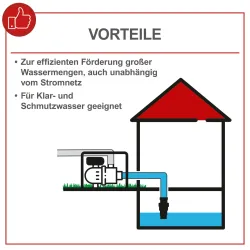 Benzin Wasserpumpe PWP60 Scheppach 3552 834