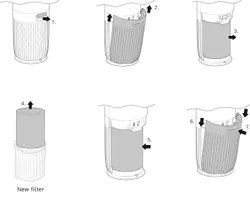 BOSCH Kombifilter HEPA mit Aktivkohle- und Bakterienfilter, Zubehör für Air 6000 und Air 6000i 33088 9957