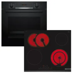 BOSCH Backofen-Set EcoCleanDirect Auszug + Glaskeramikkochfeld 4262429947427