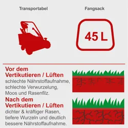 Benzin Vertikutierer SC50Vario Scheppach 37158 11298