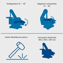 Band- und Tellerschleifer BTS700 Scheppach mit verstellbarem Tisch 20950 6257