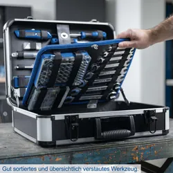 Werkzeugkoffer TB225 Scheppach Aluminium Koffer 35060 10555