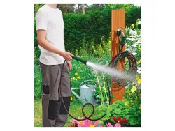 PARKSIDE® Terrassenschlauch-Set mit Gartenbrause und Wandaufhängung 4335633050242