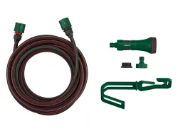 PARKSIDE® Terrassenschlauch-Set mit Gartenbrause und Wandaufhängung 4335633050242