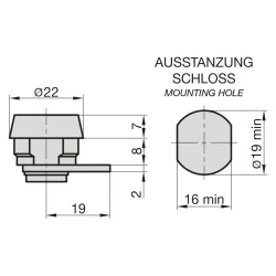 BASI Schließzylinder Hebelschloss 4026434064322