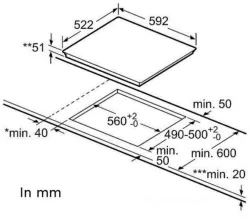BOSCH Induktions-Kochfeld PVS61RBB5E Schwarz 10918 2873