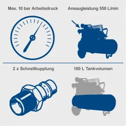 Kompressor HC550TC 400V Scheppach 108 91