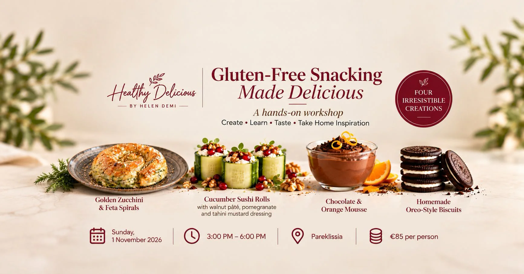 Gluten-Free Snacking Made Delicious: Hands-On Workshop